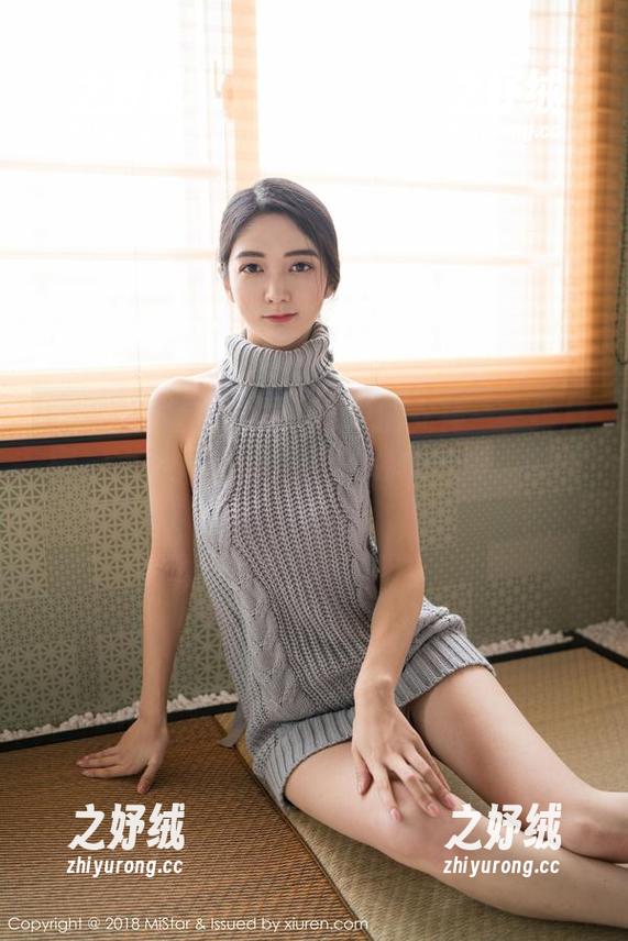 MiStar魅妍社 - 美图中的女神——绯月樱_Cherry制服吊带的强大气场，你也想拥有吧。